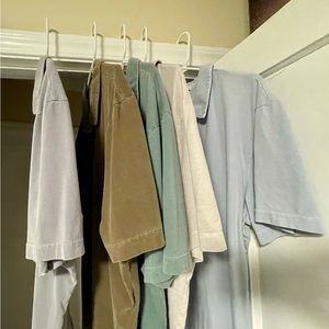 Men’s James Perse sueded jersey polo lot of 5 shirts Size 5 XL.